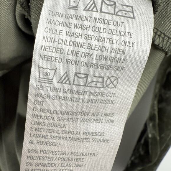 Belle By Kim Gravel L Velour Button Up Shirt Women Large Long Sleeve Sage Green - Picture 9 of 11